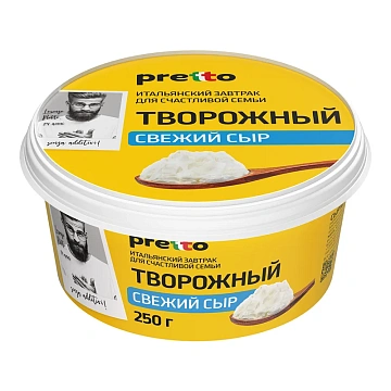 Сыр творожный Pretto 65%, 250г