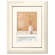 Рамка 15х21 см с паспарту 10х15 см небьющаяся, аналог IKEA, багет 26 мм, МДФ, BRAUBERG 'Zool', цвет слоновая кость, 391374