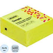 Стикеры Attache Simple куб 76х76, желтый неон 400 л