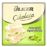 Шоколад Ulker белый с фисташками, 65г