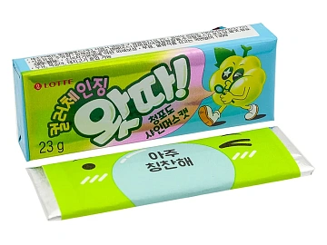 Жевательная резинка Lotte Whatta Green Grape, 23г