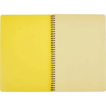 Бизнес-тетрадь А4,96л,кл,спир,пластик,тон.бл. Attache Bright colours Желтый