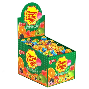 Карамель CHUPA CHUPS (Чупа-Чупс) фруктовая с соком + кола, 12 г, 61888