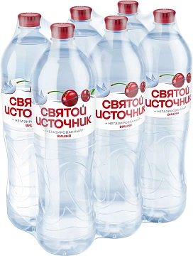 Вода Святой Источник с вишней негазированная, 1.5л