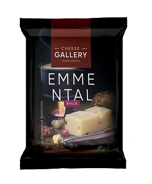 Сыр Cheese Gallery Эмменталь полутвердый 45%, 180г