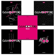 Тетрадь А5, 80 л., HATBER скоба, клетка, обложка картон, 'Game over' (5 видов), 80Т5В1