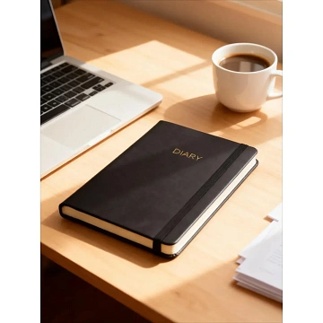 Ежедневник недатированный черный, А5 136 л., Dairy, ATTACHE
