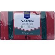 Салфетки бумажные Metro Professional 24x24см, 250шт, 2 слоя, бордовые