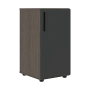 Шкаф низкий узкий VLCS 40.1 Яшма черный/Дуб Сильвер 400х430х781 VELION