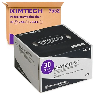 Протирочные салфетки Kimberly-Clark Kimtech Science 7552, листовые, 280шт, 1 слой, белые