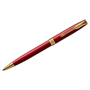 Ручка шариковая Parker 'Sonnet Red GT' черная, 1,0мм, поворот., подарочная упаковка