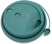 Крышка для одноразовых стаканов Озлп/взлп TL90 d=90мм, темно-зеленая, с закрывающимся носиком, 50шт/уп