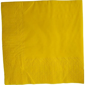 Салфетки бумажные 2сл 33х33см желтый 200шт/уп