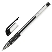 Ручка гелевая с грипом STAFF 'Basic Needle' GP-679, ЧЕРНАЯ, игольчатый узел 0,5 мм, линия письма 0,35 мм, 143679
