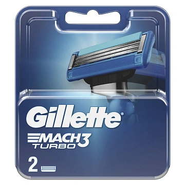 Кассета для бритвенного станка Gillette Mach3 Turbo, 2шт