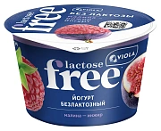 Йогурт Viola безлактозный малина и инжир 2.7%, 180г