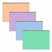 Папка-конверт на молнии ERICH KRAUSE 'Matt Pastel Bloom' А5+ (250х180 мм), ассорти, 0,18 мм, 61170