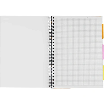 Бизнес-тетрадь 140л,кл,А4,SPIRAL BOOK Синий,евроспир,обл.пласт,раздел.84101