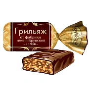Грильяж в глазури ФАБРИКА ИМ. КРУПСКОЙ на основе арахиса и фундука, 1000 г