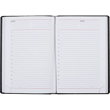 Ежедневник недатированный черный,А5,143х210мм,176л,ATTACHE Каньон