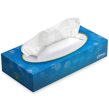Косметические салфетки Kleenex 100шт, 2 слоя, белые