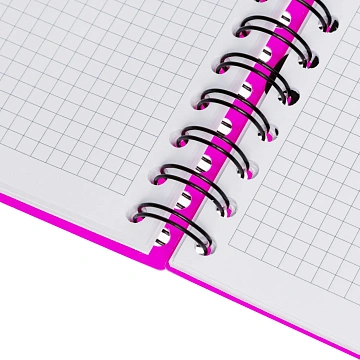 Бизнес-тетрадь А4,140л,кл,спир,пласт.обл,2разд Attache DIGITAL розов 876746