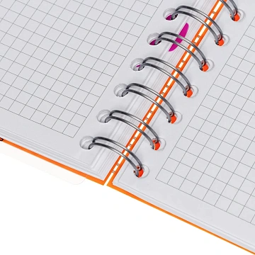 Бизнес-тетрадь А4,140 л,пласт обл, с разд,спир,ATTACHE FANTASY,оранж