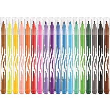 Фломастеры 18цв. MAPED JUNGLE смываемые, в картоне