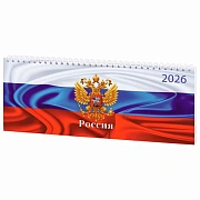 Планинг датированный 2026 285х112 мм, STAFF, гребень, картонная обложка, 64 л., 'Россия', 117362