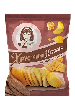 Чипсы Хрустящий картофель в ломтиках Сыр, 70г