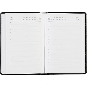 Ежедневник недатированный черн, А6, 100x150, 320стр, Agenda