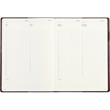Еженедельник недатированный коричнев,A4,222х302мм,64л,Br.V.PROFY 3-098/03