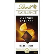 Шоколад Lindt Excellence темный, апельсин миндаль, 100г