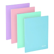 Папка с 10 вкладышами Berlingo 'Haze' А4, 9мм, 600мкм, с внутр. карманом, софт-тач, ассорти