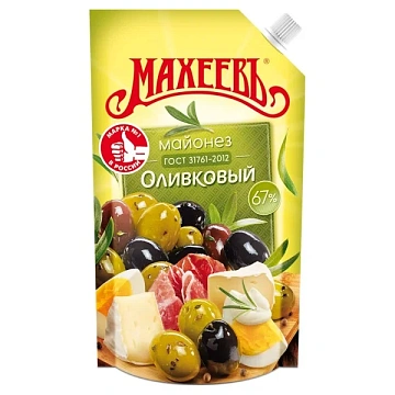 Майонез Махеевъ Оливковый, 67%, 380г