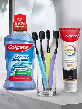 Зубная щетка Colgate Extra Density средняя, 2шт