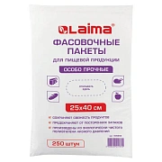 Пакеты фасовочные 25х40 см, КОМПЛЕКТ 250 шт., ПНД, 15 мкм, ОСОБО ПРОЧНЫЕ, евроупаковка, LAIMA, 60595