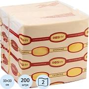 Салфетки бумажные 2сл 33х33см желтый 200шт/уп