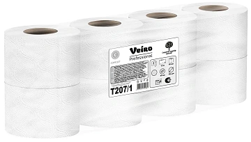 Туалетная бумага Veiro Professional Comfort 2 слоя, 8 рулонов, 15м, белая, Т207/1
