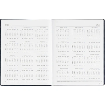Ежедневник датированный 2026, синий,А4, 210х265 мм,336 стр, АТТАСНЕ Agenda
