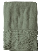 Полотенце Tessolo Home Листья махровое серо-зеленое 500г, 50 x 90см