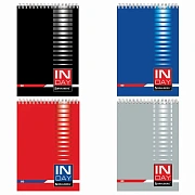 Блокнот БОЛЬШОЙ ФОРМАТ А4 195х297 мм, 80 л., спираль, картон, жесткая подложка, клетка, BRAUBERG, 'I