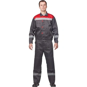 Костюм лет муж (куртка, бр) л20 сер/крас 120-124/158-164 (Арсенал-СП)