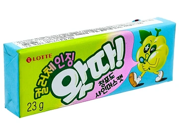 Жевательная резинка Lotte Whatta Green Grape, 23г