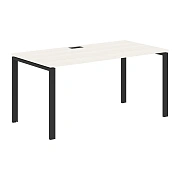 Стол прямой EUST 1580 Ясень Траун/Черный 1560х800х750 EDIS