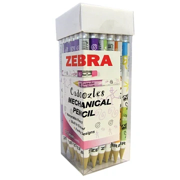 Карандаш механический 0,7 мм, ZEBRA 'Fun', ластик, корпус ассорти, 317260000
