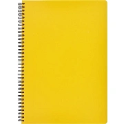 Бизнес-тетрадь А4,96л,кл,спир,пластик,тон.бл. Attache Bright colours Желтый