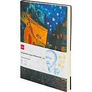Ежедневник недатированный Deli VG,A5,136л Ван Гог Терраса кафе CN146-Black