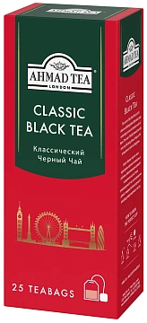 Чай Ahmad Classic Black Tea (Классический Черный Чай), черный, 25 пакетиков