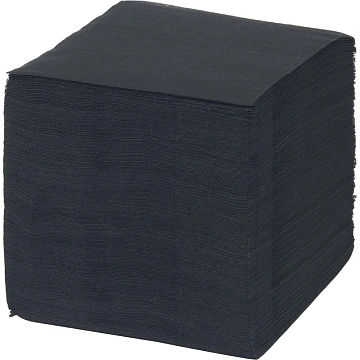 Салфетки бумажные 1-сл. 24х24 черные 400 шт./уп